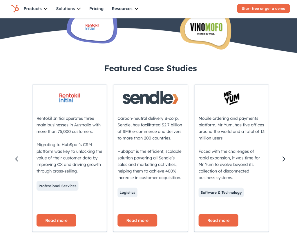 HubSpot case studies examples